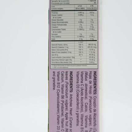 GODVIT Suplemento Alimenticio Corazón de Alcachofa con Hinojo, Manzana y Vitaminas - 30 Cápsulas de 500mg
