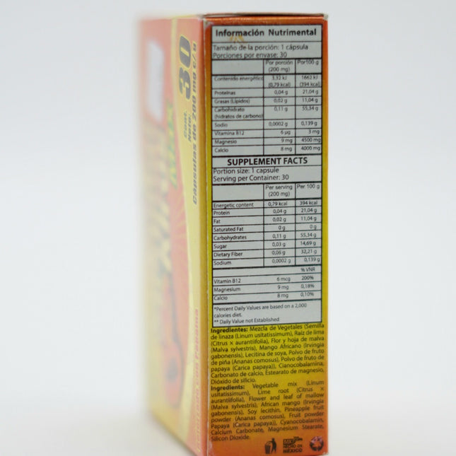 Naturacastle Sukunai Kiros Max - Suplemento Alimenticio con Lecitina, Linaza, Raíz de Lima y Papaya - 30 Cápsulas de 700mg
