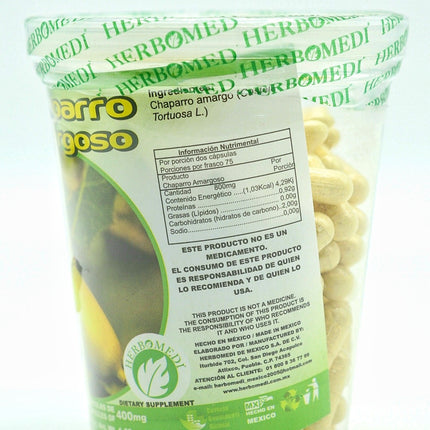 Chaparro Amargoso HERBOMED | 150 Cápsulas de 400mg | Suplemento Alimenticio