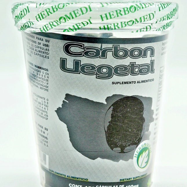 Carbón Vegetal HERBOMEDI - Suplemento Alimenticio de 400mg