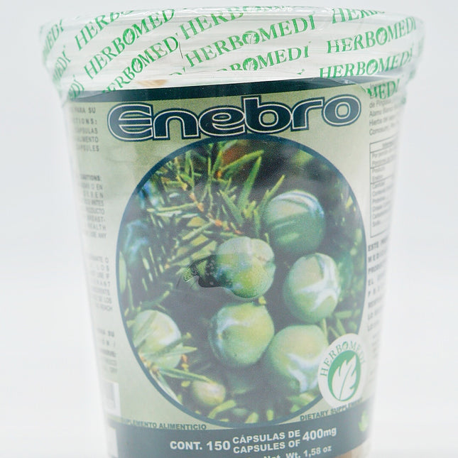 Enebro HERBOMEDI - Suplemento Alimenticio de 400mg con Mezcla Herbal
