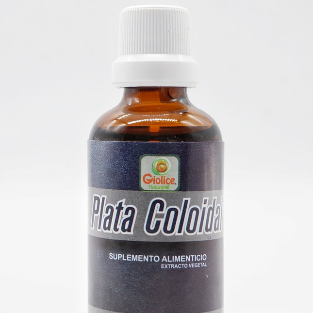 Giolice Plata Coloidal - Suplemento Alimenticio con Nano Iones de Plata Ag47 Fortress 200ppm | Contenido Neto 50 grs