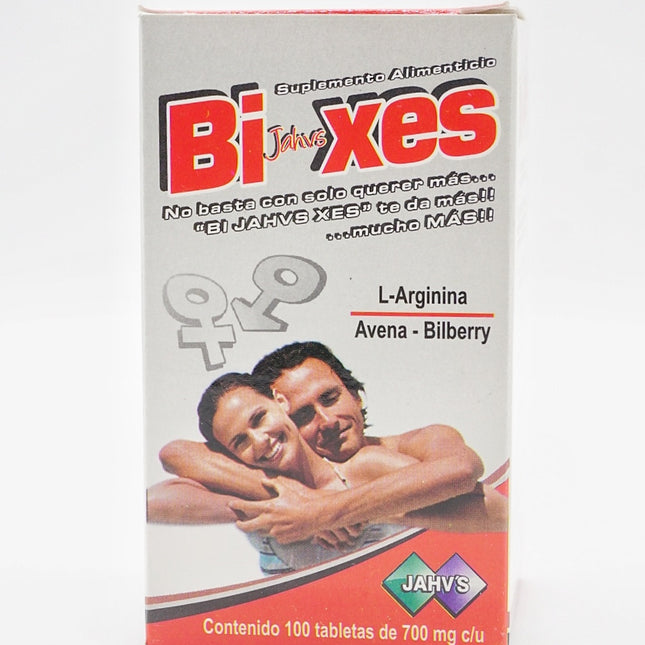 Jahvs Bi-Xes - Suplemento Alimenticio con L-Arginina, Avena y Bilberry | 100 Tabletas de 700 mg