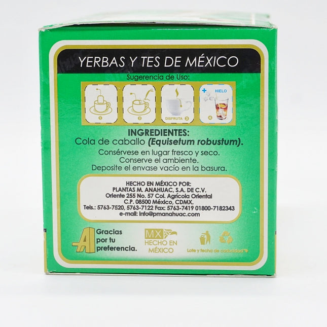 Anáhuac Té de Cola de Caballo - Infusión 100% Natural | 30 Sobres de 1g c/u (30g)