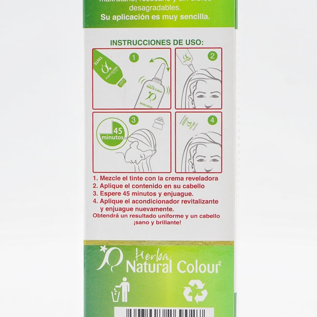 Herba Natural Colour - Tinte Permanente Castaño Oscuro 02 | Sin Amoniaco con Extractos Naturales y Vitaminas - 150 ml
