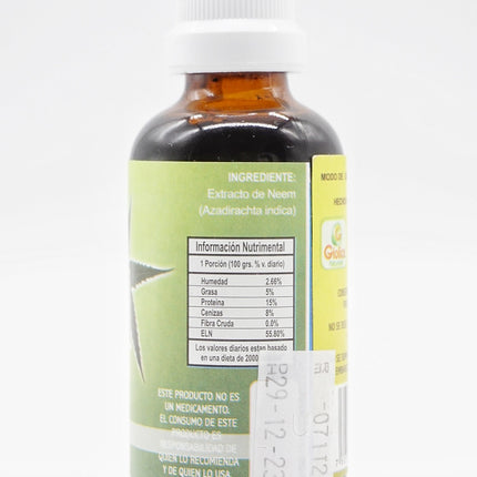 Giolice Natural Neem - Extracto de Azadirachta Indica | Suplemento Líquido Concentrado - 50 ml