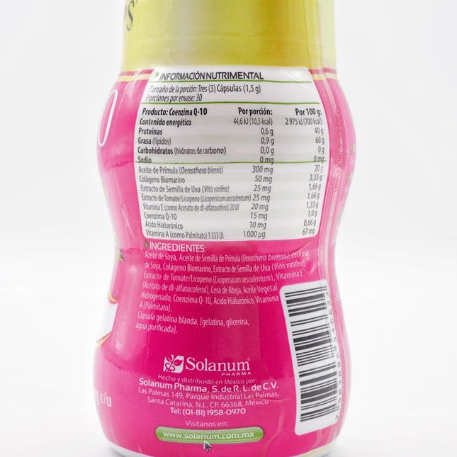 Belacaps CoQ-10 + Colágeno | Suplemento Alimenticio con Coenzima Q10 y Colágeno Hidrolizado - 90 Cápsulas de 500 mg